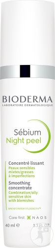 Bioderma Sébium Noapte Peeling Concentrat Cu Efect De Netezire Ten Sensibil/Mixt/Gras Imperfect 40ml