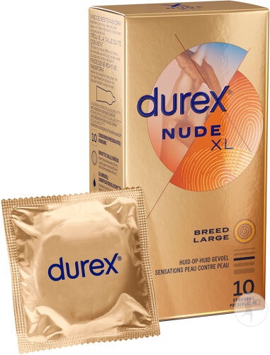 Durex Nude Skin-To-Skin XL Prezervative 10 Bucăți