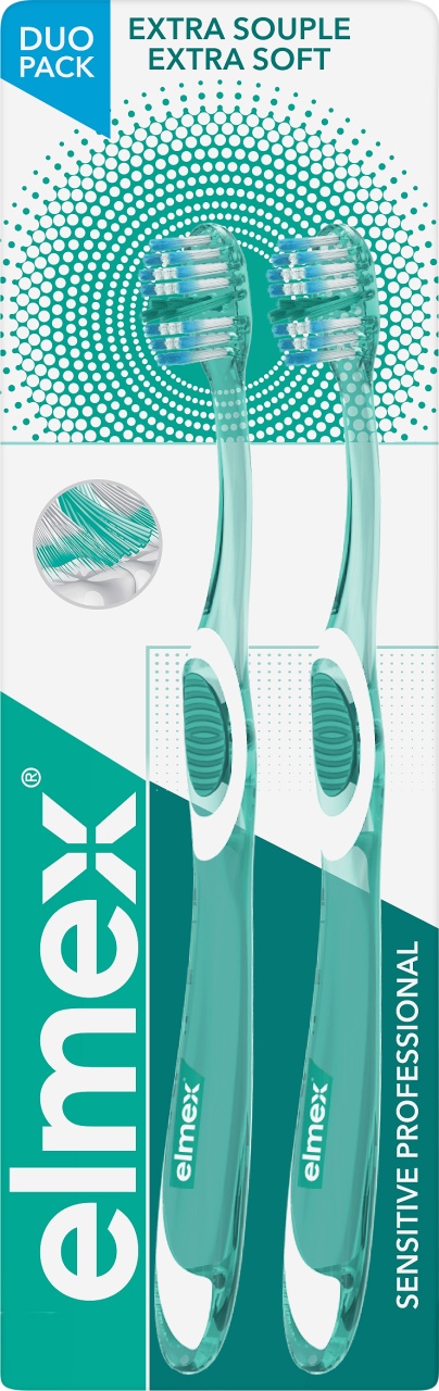 Elmex Periuță De Dinți Pentru Dinți Sensibili Professional Extra Soft Duo Pack 2 Bucăți
