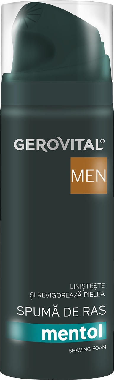 Spuma de ras mentol Men, 200 ml, Gerovital - imagine 4
