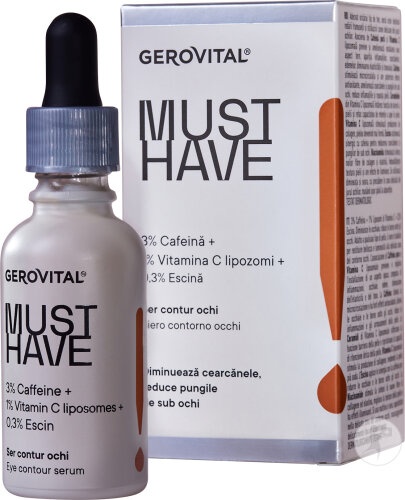 Ser contur de ochi 3% Cafeina Must Have, 30 ml, Gerovital - imagine 3