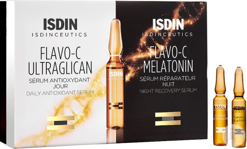 Isdin Isdinceutics Flavo-C Melatonină Şi Ultraglican Fiole 20x2ml