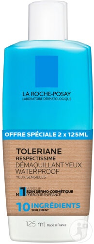 La Roche-Posay Toleriane Respectissime Demachiant Rezistent La Apă Pentru Ochi 2x125ml