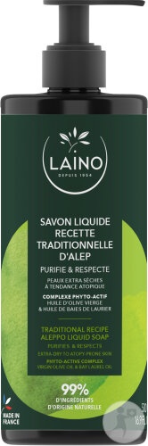 Laino Săpun Lichid Rețetă Tradițională Alep Piele Foarte Uscată Cu Tendință Atopică 500ml