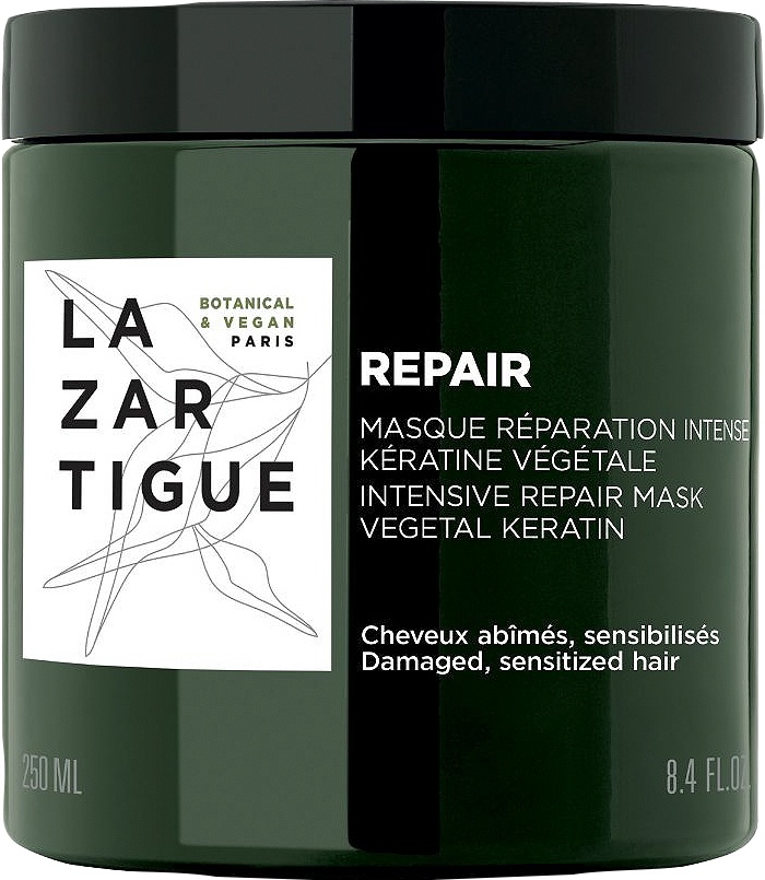 Lazartigue Mască Reparare Intensă Cu Keratină Vegetală Pentru Păr Deteriorat/Sensibilizat 250ml