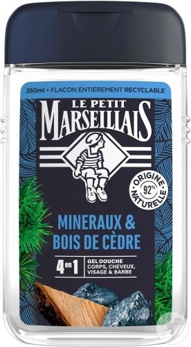 Le Petit Marseillais Gel De Duș Bărbați 4în1 Minerale Și Lemn De Cedru Flacon 250ml