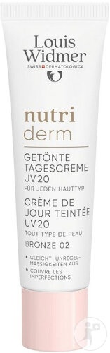 Louis Widmer Nutriderm Cremă De Zi Nuanțată SPF20 Bronze 02 Fără Parfum Tub 30ml
