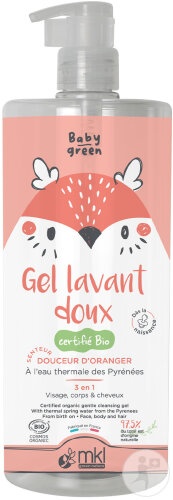 MKL Green Nature Baby Green Gel De Spălare Delicat Bio Flacon Cu Pompiță 1l