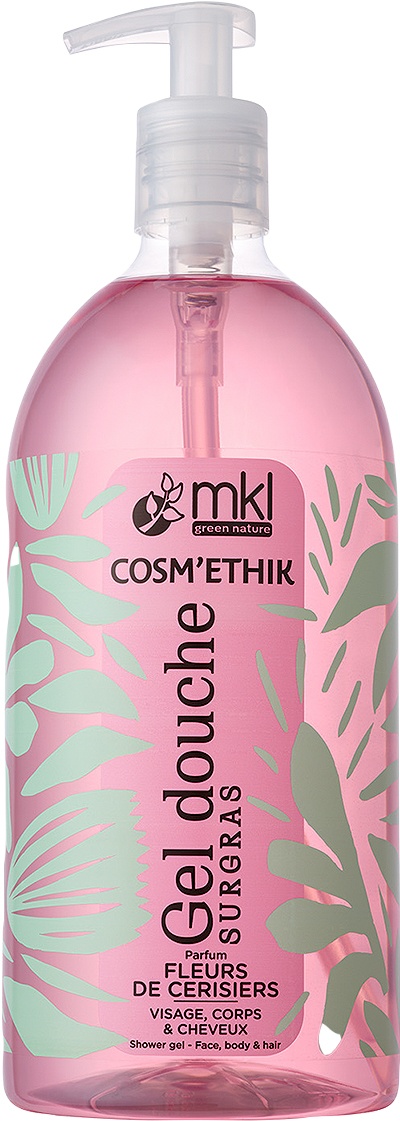 MKL Green Nature Cosm'Ethik Gel De Duș Rehidratant Floare De Cireș 1l