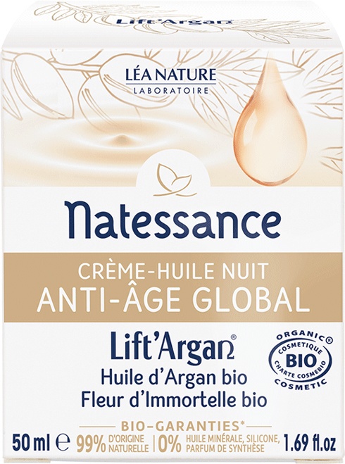 Natessance Bio Cremă-Ulei De Noapte Anti-Age Global 50ml