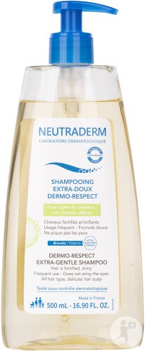 Neutraderm Șampon Extra-Dulce Dermo-Respect Pentru Toate Tipurile De Păr Flacon Pompa 500ml