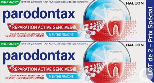 Parodontax Reparare Activă Gingii Pastă De Dinți Mentă Proaspătă Tuburi 2x50ml