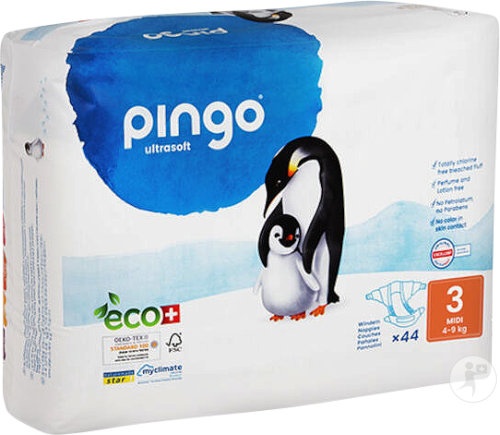 Pingo Scutece Ecologice De Unică Folosință Mărimea 3 Mini 44 Bucăți