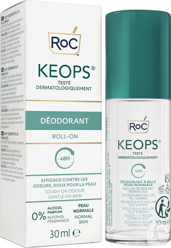 Roc Keops Deodorant Roll‑On Fără Alcool Piele Normală 30ml