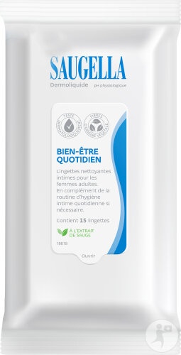 Saugella Dermoliquide Șervețele De Curățare Intimă 15 Bucăți