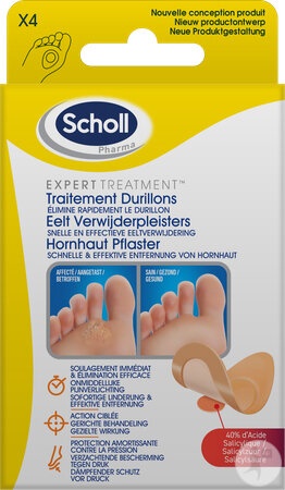 Scholl Expert Plasturi Pentru Tratarea Bătăturilor 4 Bucăți