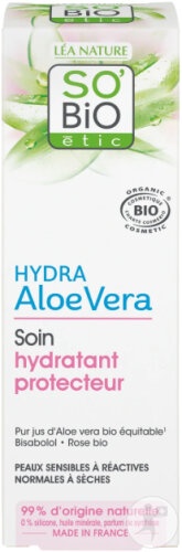 So'Bio Étic Aloe Vera Cremă Hidratantă Protectoare Pentru Ten Sensibil Și Reactiv 50ml