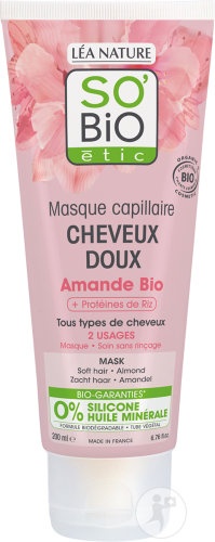 So'Bio Étic Mască Capilară Cu Migdale Bio Păr Moale Tub 200ml