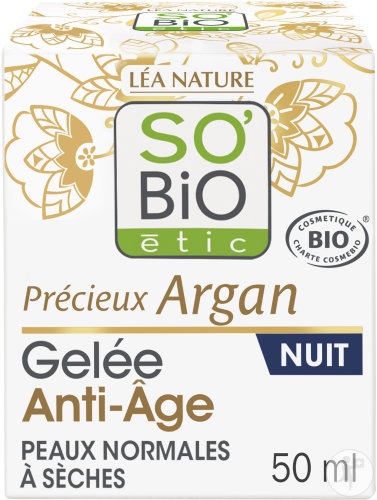 So'Bio Étic Precious Argan Gel De Noapte Anti-Îmbătrânire Ten Normal-Uscat 40ml