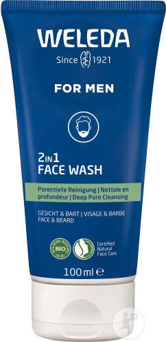 Weleda Men 2în1 Curățare În Profunzime Față Și Bărbie Bio 100ml