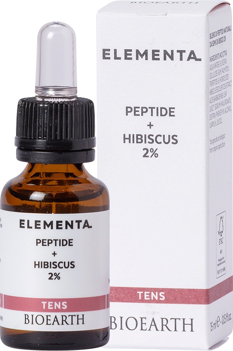 Bioearth Elementa Tens Ser Cu Peptide Şi Hibiscus 2% 15 ml