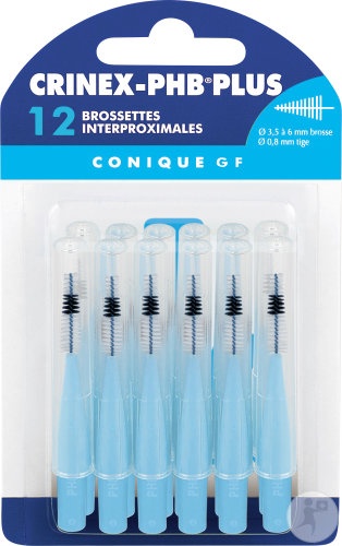 Crinex‑PHB Plus Periuțe Interdentare Conice GF 35-6mm 12 Bucăți