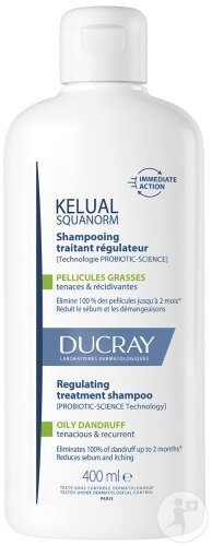 Ducray Kelual Squanorm Sampon anti-matreata grasa, 400 ml - imagine 3