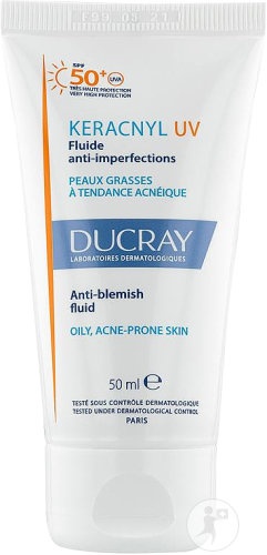 Ducray Keracnyl UV Fluid Anti-Imperfecțiuni SPF50+ Ten Gras Cu Tendință Acneică 50ml