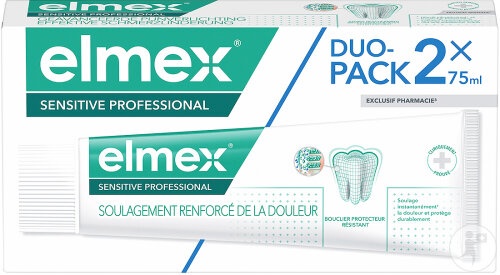 Elmex Sensitive Professional Pastă De Dinți Pentru Dinți Sensibili Duo 2x75ml