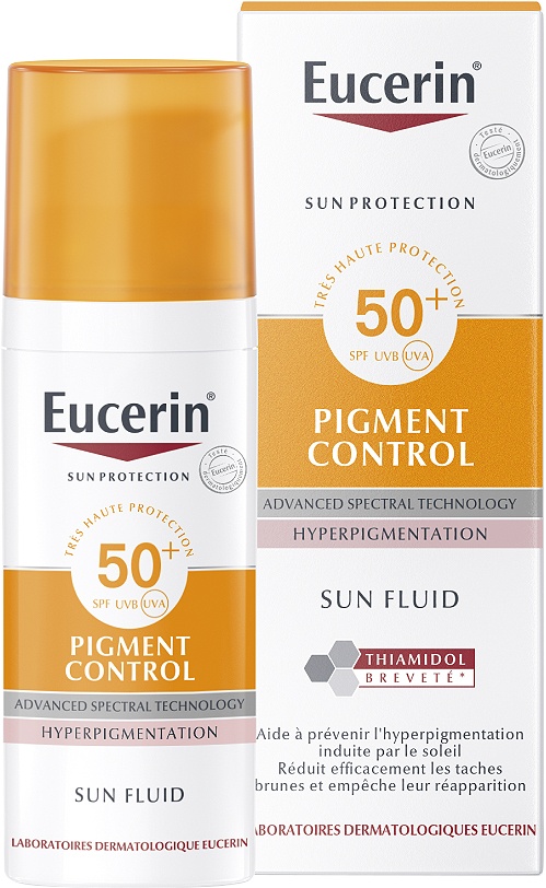 Eucerin Fluid de Protecție Solară Împotriva Pigmentării Sun Pigment Control SPF50+ Flacon Cu Pompă 50 ml