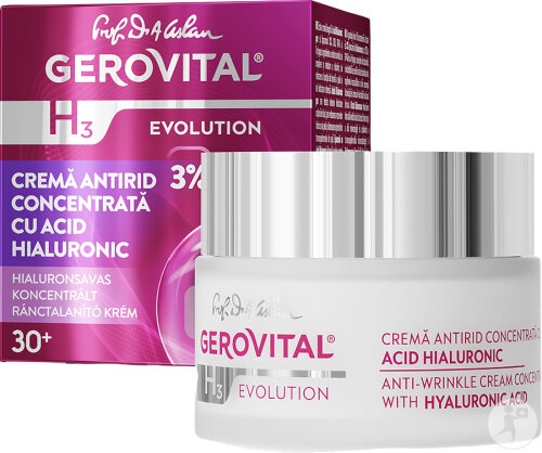 Gerovital H3 Evolution Cremă Antirid Concentrată Acid Hialuronic 50ml
