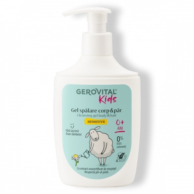 Gerovital Kids Gel Spălare Corp Și Păr Sensitive 300ml