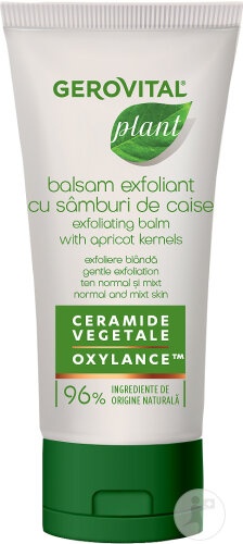 Balsam exfoliant cu samburi de caise pentru ten normal-mixt Plant, 100 ml, Gerovital - imagine 3