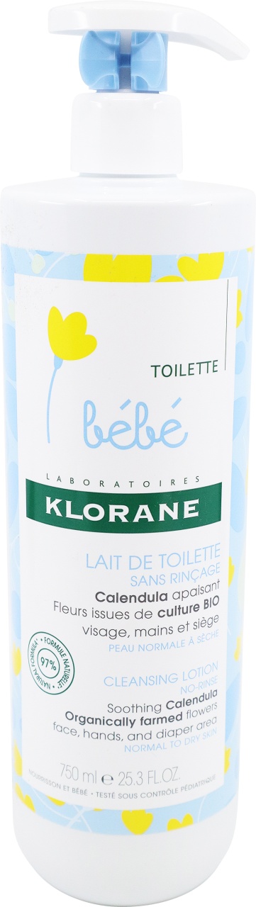 Klorane Baby Face Hands And Bottom Lapte De Curățare 750ml