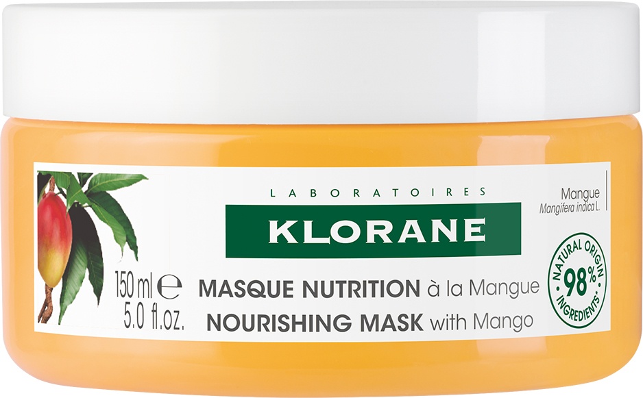 Masca nutritiva cu unt de mango pentru par uscat, 150 ml, Klorane - imagine 2