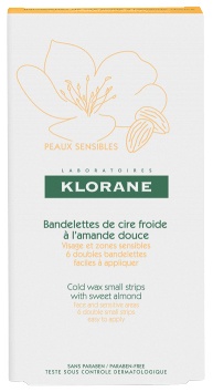 Klorane Migdale Dulci Benzi Ceară Rece Față & Zone Sensibile 6 Bucăți