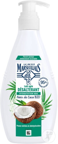 Le Petit Marseillais Loțiune Hidratantă Pentru Corp Cu Lapte De Cocos, Flacon Cu Pompă 250 Ml