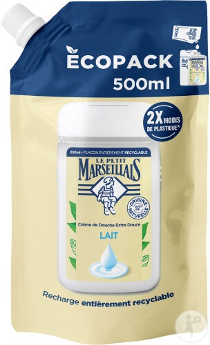 Le Petit Marseillais Reumplere Cremă De Duș Extra Delicată Cu Lapte 500ml