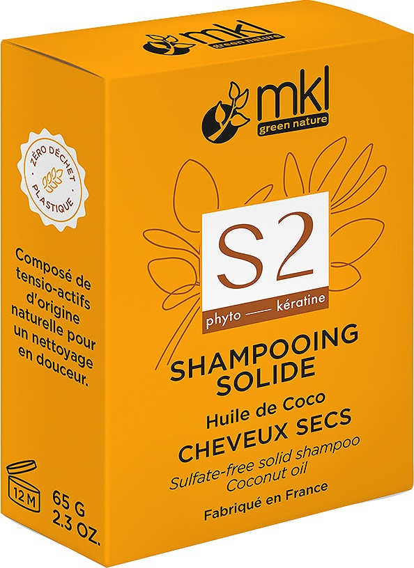 MKL Green Nature Șampon Solid Cu Ulei De Cocos Pentru Păr Uscat Organic 65g