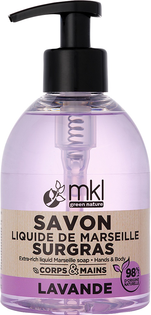 MKL Green Nature Săpun Lichid De Marseille Rehidratant Lavandă Corp/Față/Mâini 300ml