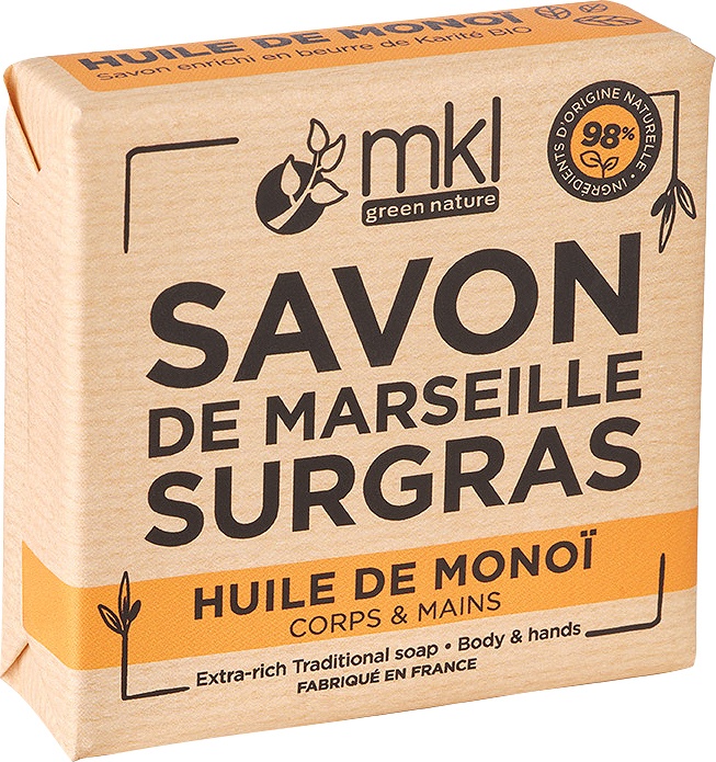 MKL Green Nature Săpun Solid Marseille Rehidratant Cu Ulei De Monoï Bio 100g
