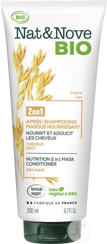 Nat&Nove Bio 2-În-1 Balsam + Masca Nutritivă Pentru Păr Uscat Tub 200ml