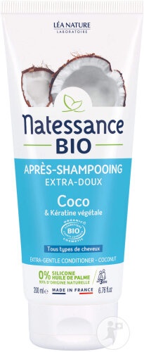 Natessance Bio Balsam De Păr Extra-Delicat Cu Cocos Bio Și Cheratină Vegetală 200ml