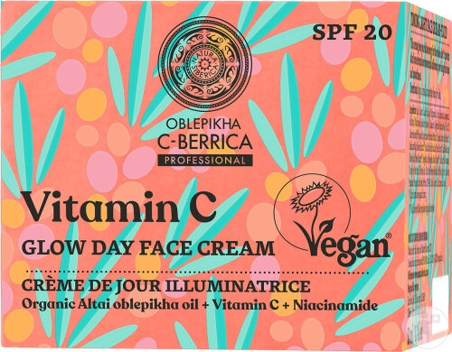 Oblepikha C-Berrica Professional Cremă De Zi Iluminatoare Cu Vitamina C SPF20 Borcan 50ml