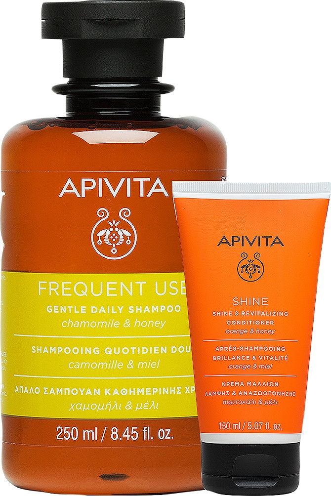 Apivita Sampon Bland Uz Frecvent + Apivita Balsam De Păr