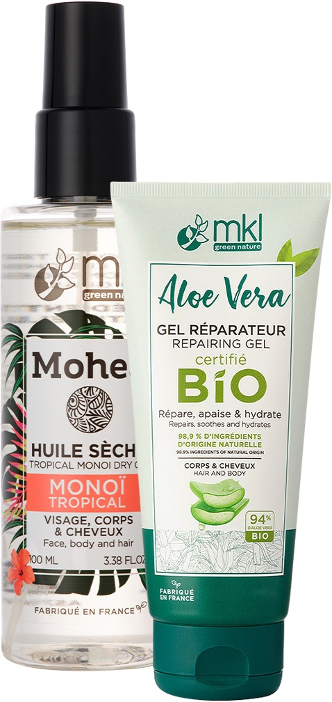MKL Green Nature Mohea Ulei Uscat De Monoi Tropical + Gel Reparator Aloe Vera Bio