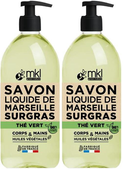 MKL Green Nature Săpun Ultra Hrănitor Lichid De Marsilia Ceai Verde Corp/Mâini 2x1l