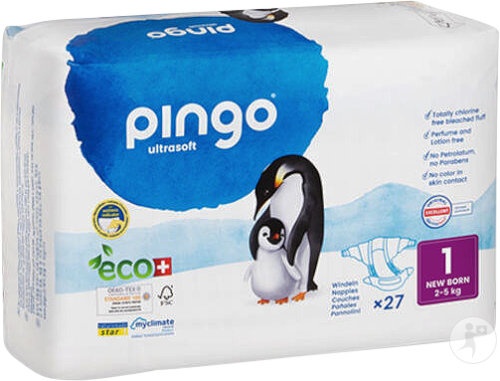 Pingo Scutece Ecologice De Unică Folosință Mărimea 1 Nou-Născut 27 Bucăți