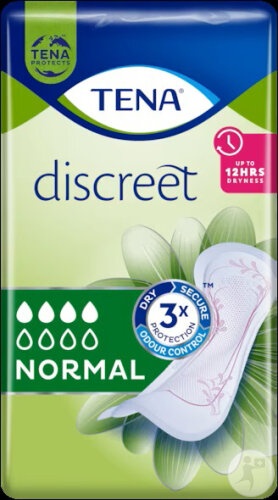 Tena Discreet Normal Absorbante Igienice Pentru Incontinență Urinară Moderată Femei 24 Bucăți
