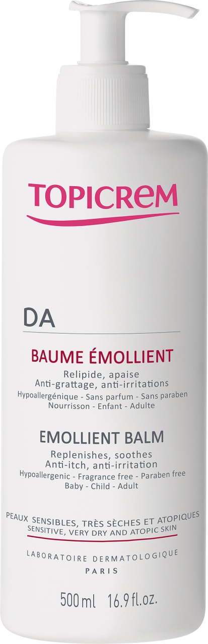 Topicrem DA Balsam Emolient Pentru Piele Foarte Uscată Sensibilă Si Atopică Flacon Pompă 500ml